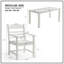 Chaise de patio et table, 7 pièces (6 chaises de salle à manger + 1 table de salle à manger)