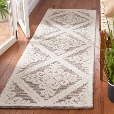 Vermont Hand Woven Wool Damask Rug