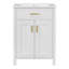 Ensemble de meuble-lavabo de salle de bain avec lavabo en céramique, meuble-lavabo peu encombrant - l 24 po x P 18 po x H 34 po, 2 portes à fermeture en douceur