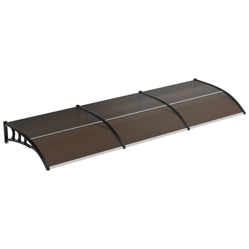 40 Inch Window Awning Door Canopy Polycarbonate Front Door Patio Cover UV Rain Snow Protection Hollow Sheet, Clear