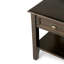 Table de bout carrée transitionnelle en bois massif l 18 po Burlington avec tiroir et tablette ouverte Burlington-238402832