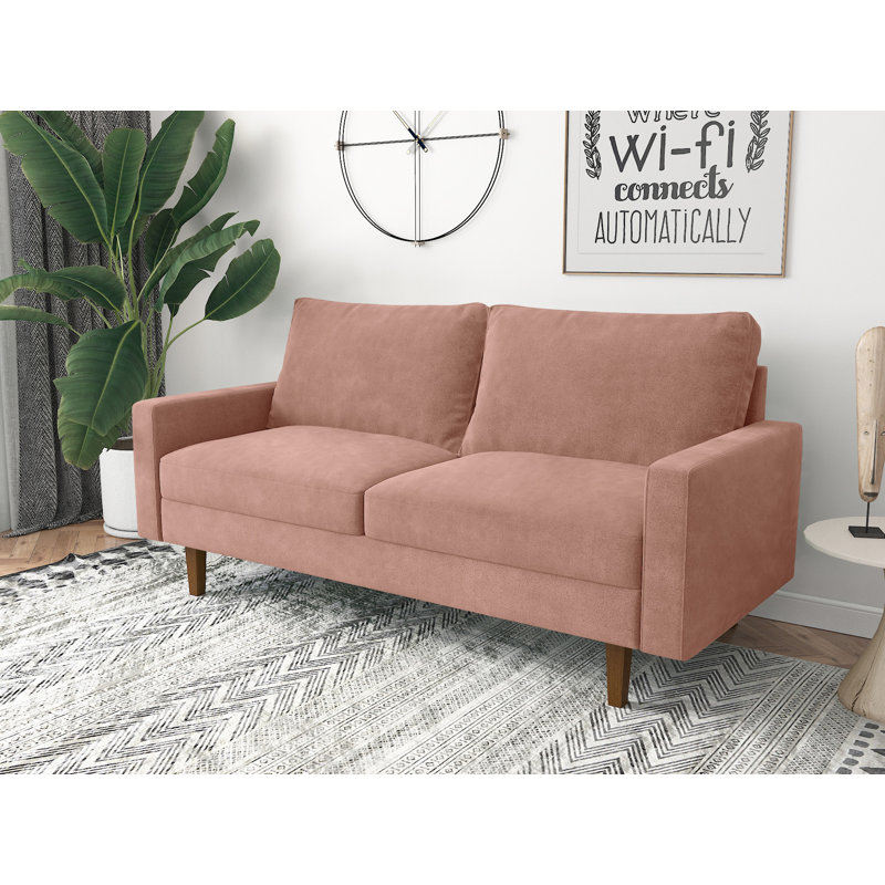Zayn Upholstered 69.7'' Sofa, Rose Velvet