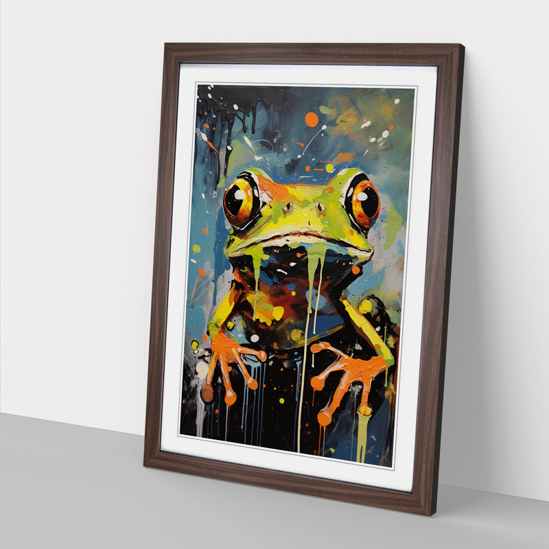 Single Picture Frame Print on Wood, 46cm H x 34cm W, Walnut Framed