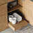 72" Sintered Stone Top Solid Wood Kitchen Island With Storage Natural