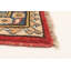 Tapis rouge en laine noué à la main de conception unique 8 pi 11 po x 11 pi 11 po New Age