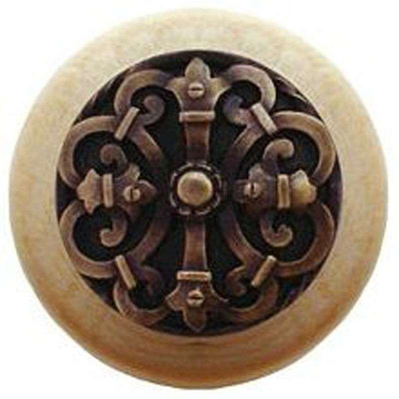 Olde World Mushroom Knob, Antique Brass