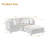 Seemab 3 - Piece Upholstered Light Gray Corduroy Modular Sectional with Pillow Back and Removable Ottoman-300411961