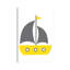 Yellow Boat Nordic Design - impression d'art graphique-52874369-52874374-52874370