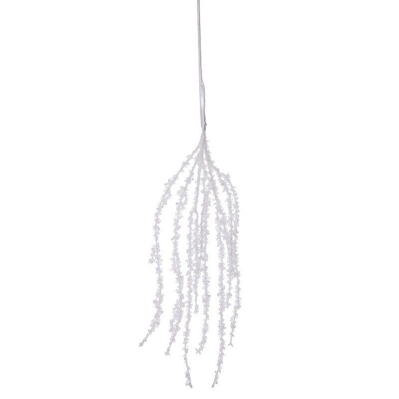35" Artificial Hanging Ice Pick 2/Bag., White