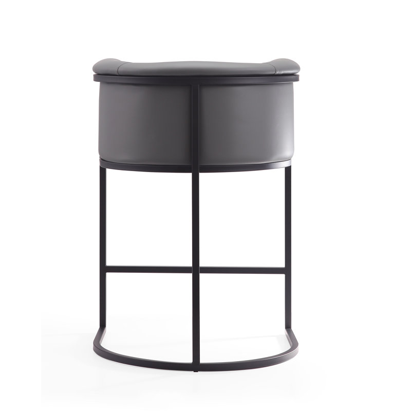 Svala Upholstered Counter Stool with Metal Frame, Gray, Counter Stool (25.5" Seat Height), 1