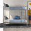 Lit superposé simple au-dessus d'un lit simple en métal-527002090