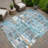 Machine Washable Indoor/Outdoor Chantille ACN2349 Abstract Rug-631018616