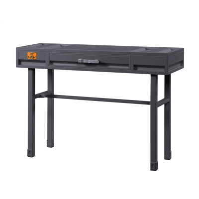 Bureau d'écriture Gunmetal avec 1 tiroir