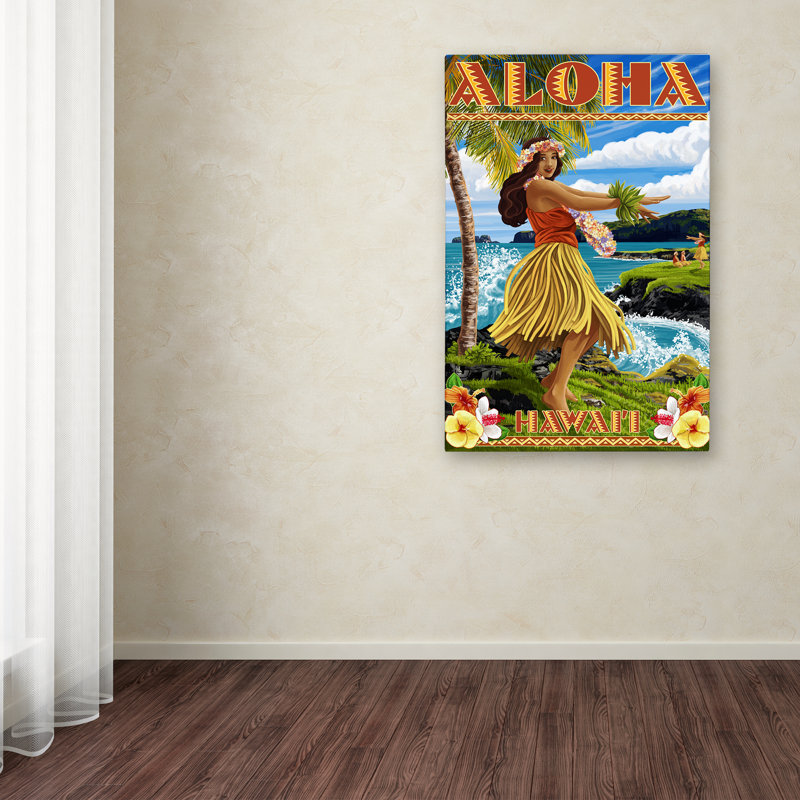 «Hawaii» par Lantern Press, impression sur toile, H 19 po x l 12 po x P 2 po