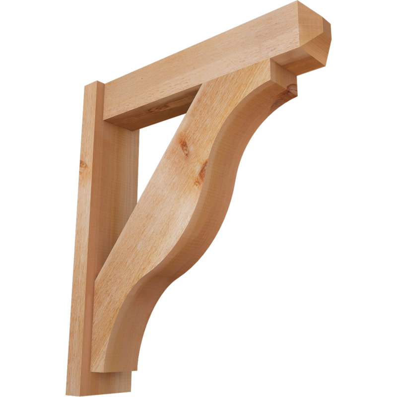 Persienne en bois rustique Funston Craftsman, P 26 po x H 30 po, Cèdre rouge de l'Ouest de 6 po (sciage brut)