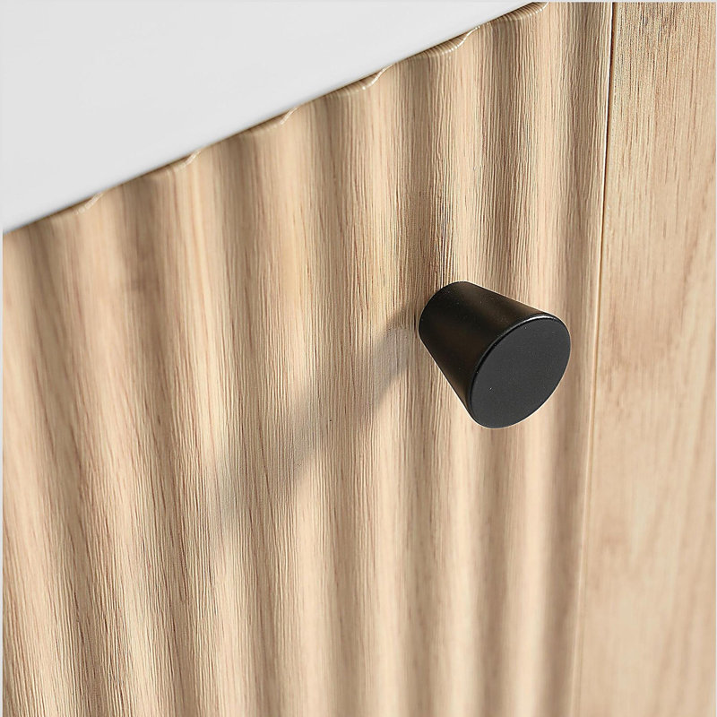 Meuble-lavabo avec porte en céramique 21,6 po, Bois