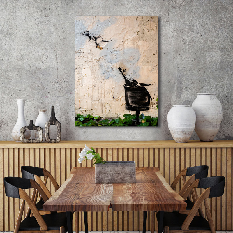 Rue Des Hospitalières Saint-Gervais, Paris by Anonymous (attributed To Banksy) - Wrapped Canvas Painting