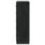 Commode haute Cavy, 6 tiroirs, bois noir, boutons ronds dorés