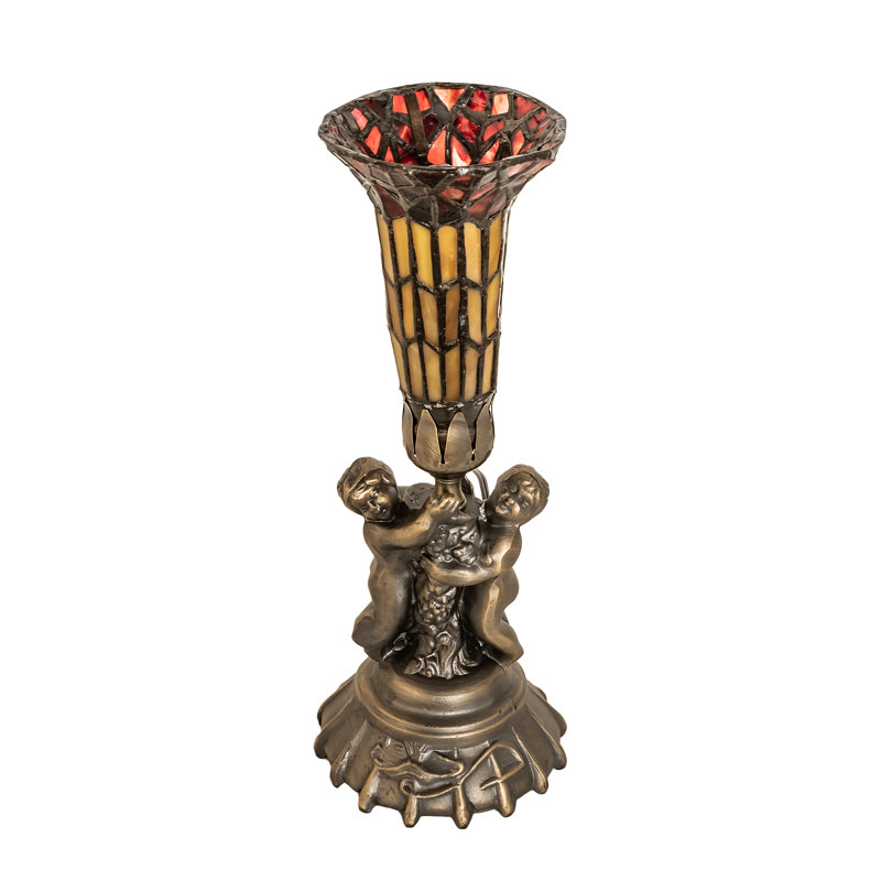 Lampe d'appoint 13 po, Jaune / rouge
