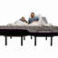 Très grande base réglable avec matelas en mousse à mémoire de forme à 4 couches - mousse de cuivre rafraîchissante, tête Comfort Flex et lampe de poche à haut-parleur à gel dissipant la chaleur