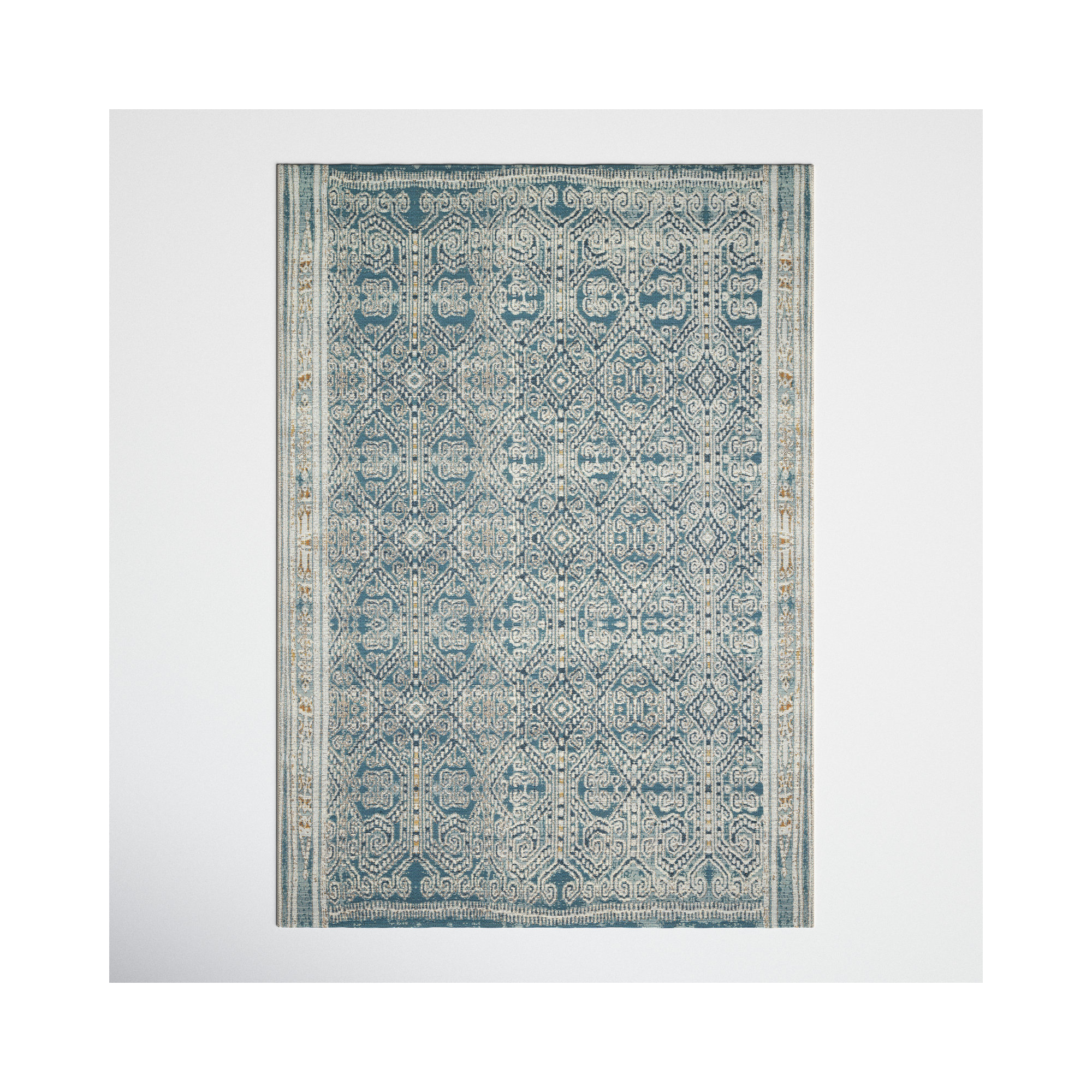 Davana Blue Indoor/Outdoor Rug, Rectangle 7'10" x 11'2"