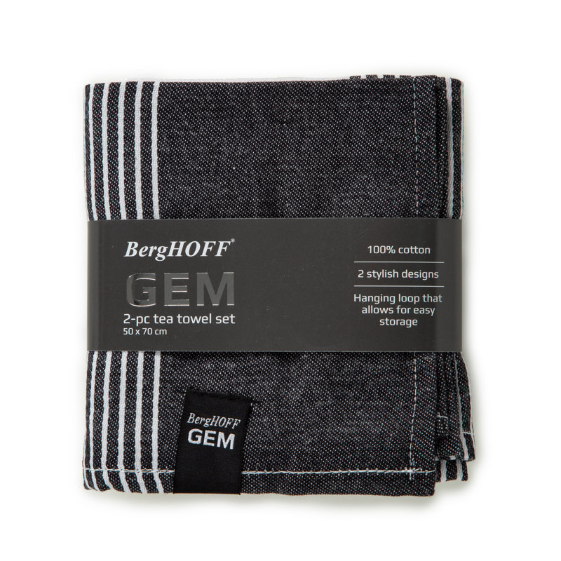 BergHOFF GEM 2pc Cotton Tea Towel Set, Multicolor