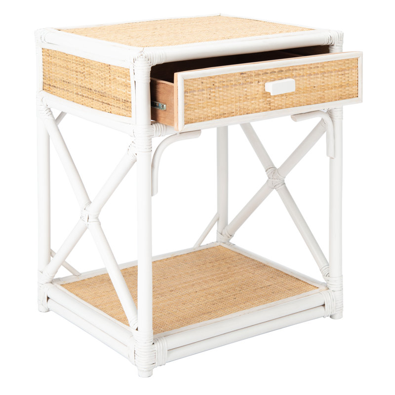 Alvie 18.5'' W Nightstand, White/Natural