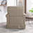 33'' Wide Modern Linen Striped Swivel Upholstered Arm Accent Chair (Set of 4)-1562669746-1559731498