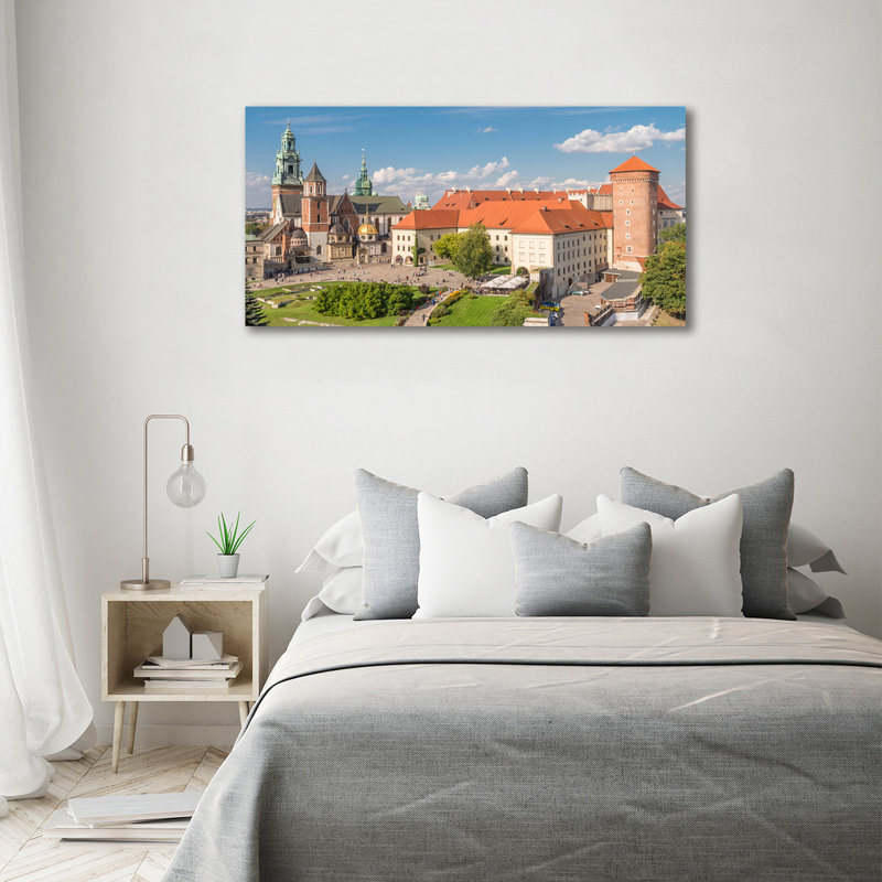 Cracow, Poland - No Frame Print on Glass, 70cm H x 140cm W x 2cm D, Canvas