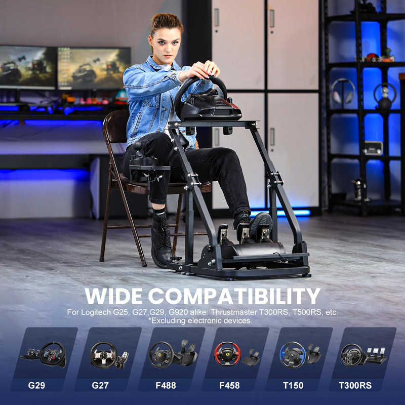 Anman Racing Wheel Stand fit Logitech G27 G29 G920 Fanatec 