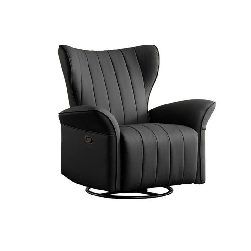 Fauteuil inclinable en simili cuir Nikhad, Noir