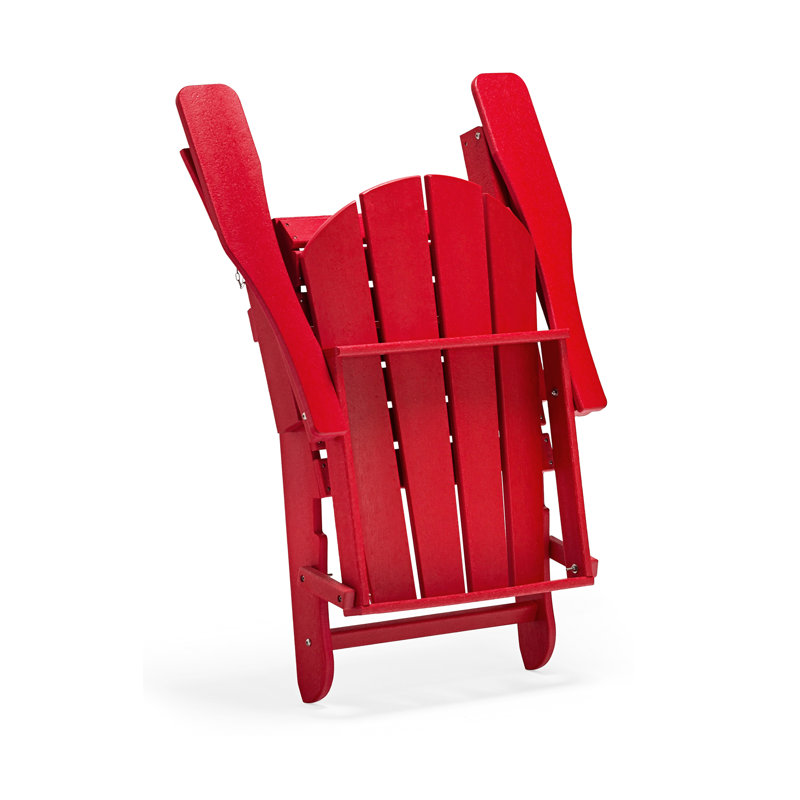 Laguna Foldable Outdoor Adirondack Chair With Ottoman, Natural