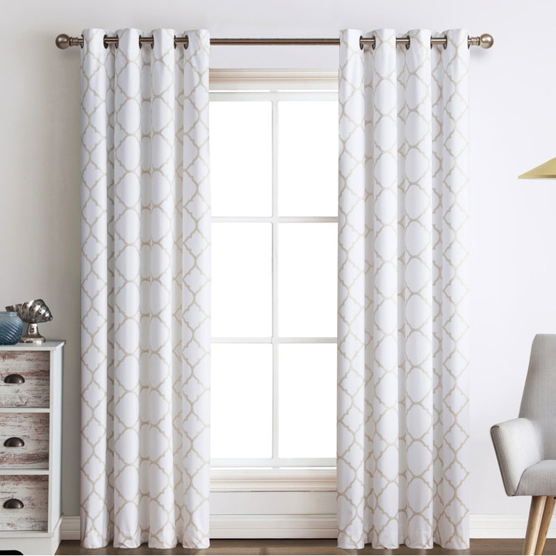 Griner Room Darkening Curtain Pair, Taupe