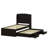 Vetri  Platform Bed with Storage LED Headboard, Charging Station, Twin Size Trundle and 2 Drawers-894999376-894999378