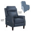 Fauteuil inclinable en cuir véritable Kindalyn-106895715