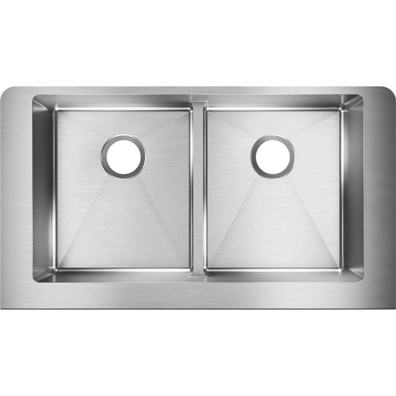 Crosstown 36" L x 20" W Double Basin Farmhouse Kitchen Sink