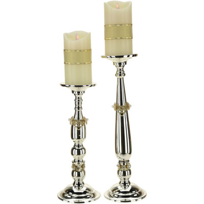 Jeweled Pillar Candlestick