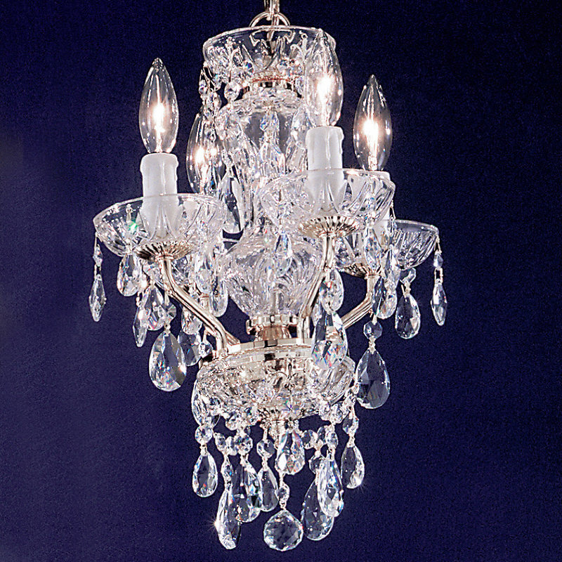 Style bougie classique/traditionnel 4 lumières lustre Letitia, Crystalique, Plaqué or