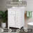  Oakford 24x18 Inch Bathroom Vanity with Sink, White – 100% Premium Solid Wood Vanity Cabinet – 1.5" Thick Quartz Countertop – Water-Resistant Finish – Fully Assembled-290144619-290144617