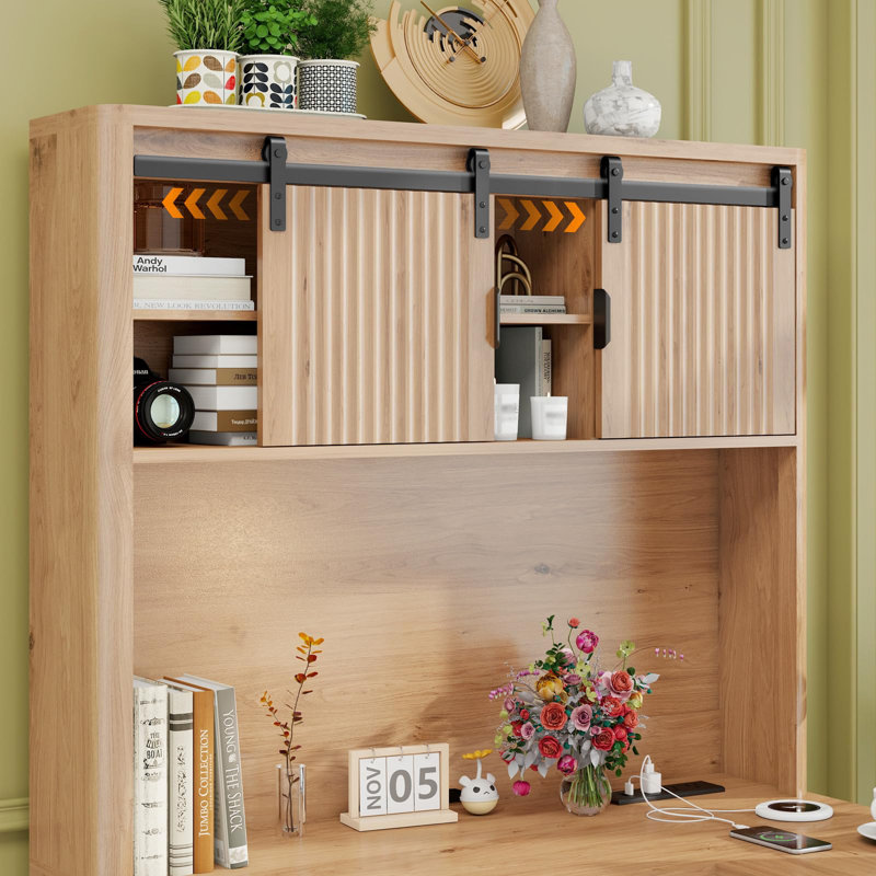 Bureau en L 68 po avec rehausse Farmhouse