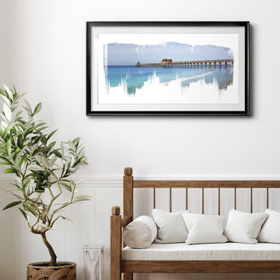 Virginia Beach Pier - reproduction encadrée de qualité supérieure - prête à être accrochée