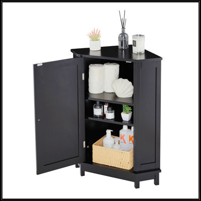 Armoire de salle de bain d'angle avec tablette réglable