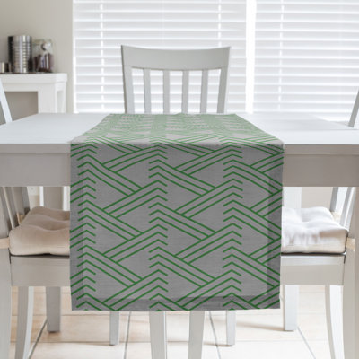 Stephenie Lined Chevrons Table Runner