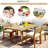 Orquidea 4 - Person Acacia Solid Wood Patio Dining Set Rectangular Table with Cushions Included-858807233