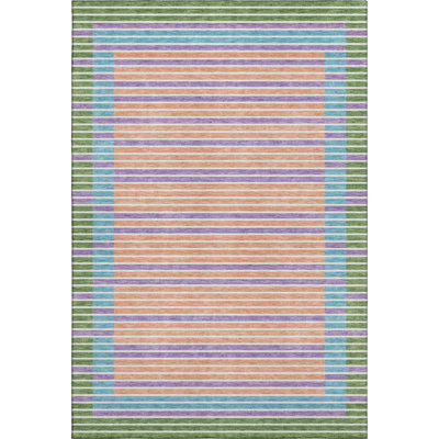 Premium Machine Washable Elize AMF1398 Stripes Rug