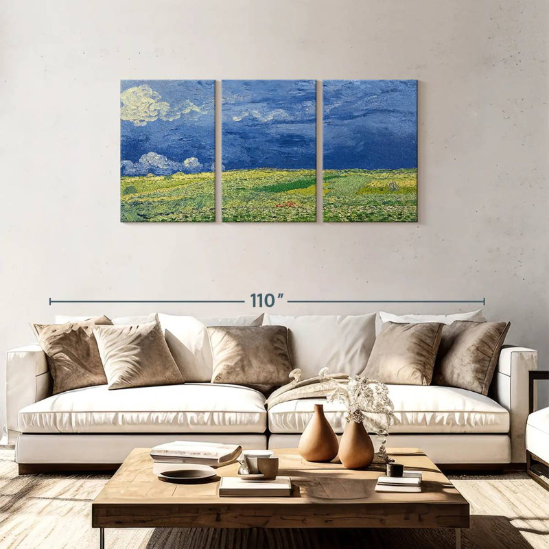 Alvord Wheatfields Under Thunderclouds, 36" H x 74" W