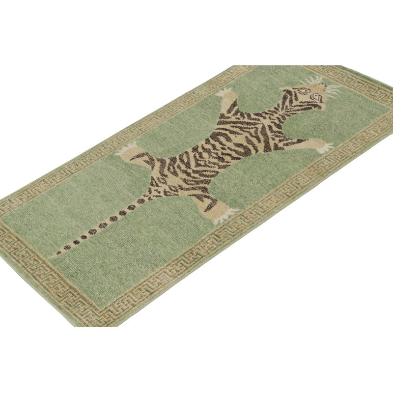 Distressed Homage Animal Print Area Rug, Runner 3' x 14'