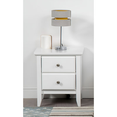 Franta 45cm W Solid + Manufactured Wood Bedside Table