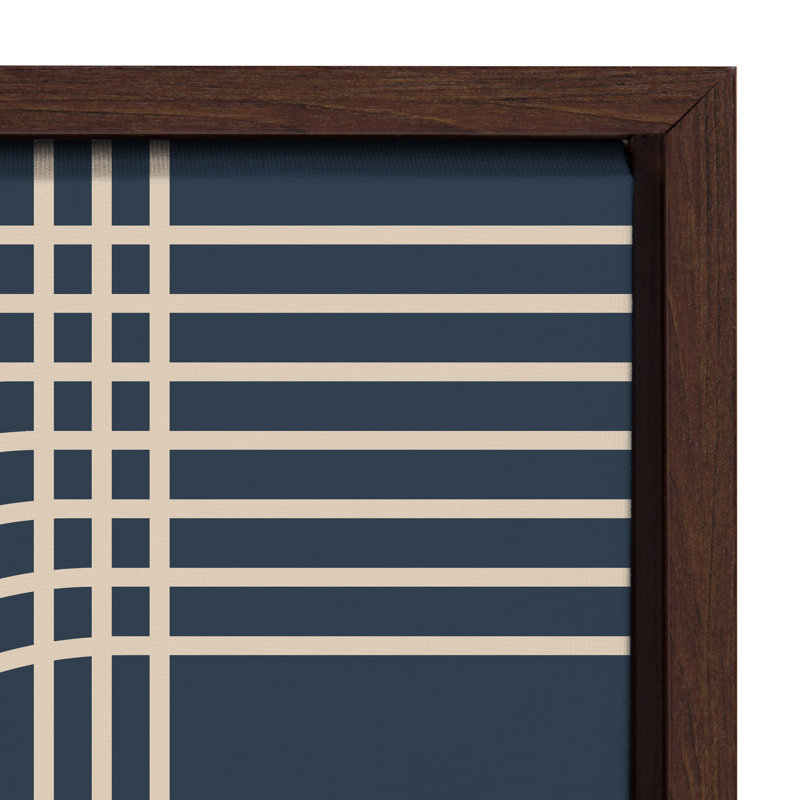 Ensemble de toiles encadrées «Lines in Blue» par Apricot + Birch, H 38 po x l 28 po, Brun