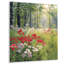 Fleurs rouges dans les bois verts - salon d'art mural forêt-1382450804-1382450802